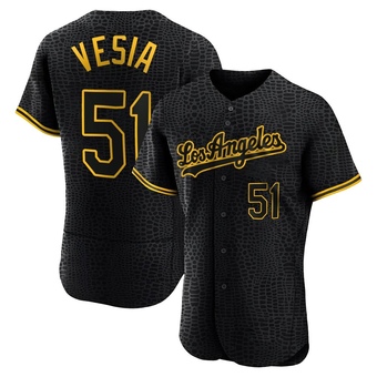 Authentic Los Angeles Dodgers Alex Vesia Snake Skin City Jersey - Black