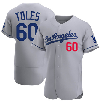 Authentic Los Angeles Dodgers Andrew Toles Away Jersey - Gray