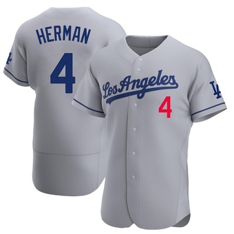 Authentic Los Angeles Dodgers Babe Herman Away Jersey - Gray