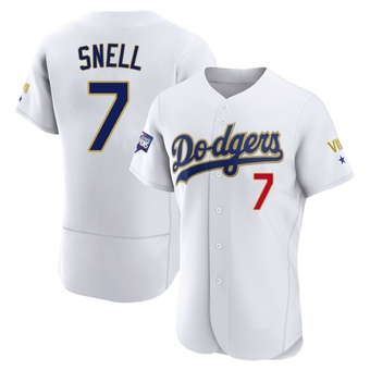 Authentic Los Angeles Dodgers Blake Snell White/ 2021 Program Player Jersey - Gold