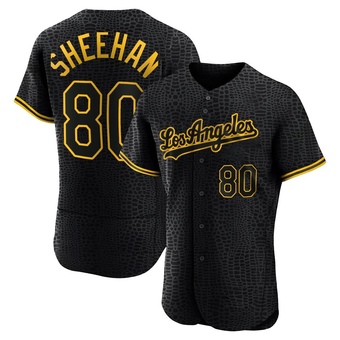 Authentic Los Angeles Dodgers Emmet Sheehan Snake Skin City Jersey - Black