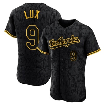 Authentic Los Angeles Dodgers Gavin Lux Snake Skin City Jersey - Black