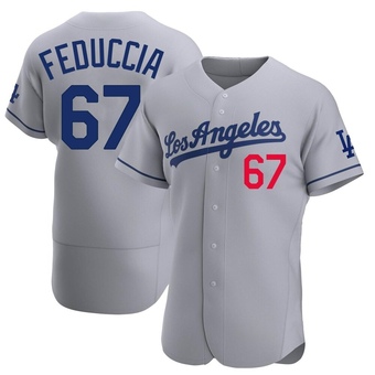 Authentic Los Angeles Dodgers Hunter Feduccia Away Jersey - Gray