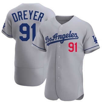 Authentic Los Angeles Dodgers Jack Dreyer Away Jersey - Gray