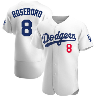 Authentic Los Angeles Dodgers John Roseboro Home Jersey - White