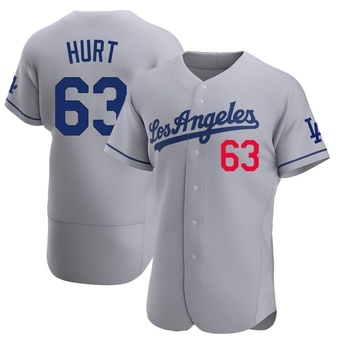 Authentic Los Angeles Dodgers Kyle Hurt Away Jersey - Gray