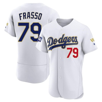 Authentic Los Angeles Dodgers Nick Frasso White/ 2021 Program Player Jersey - Gold