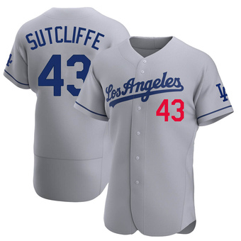 Authentic Los Angeles Dodgers Rick Sutcliffe Away Jersey - Gray