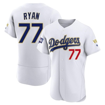 Authentic Los Angeles Dodgers River Ryan White/ 2021 Program Player Jersey - Gold