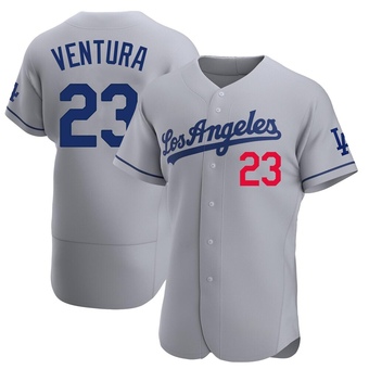 Authentic Los Angeles Dodgers Robin Ventura Away Jersey - Gray