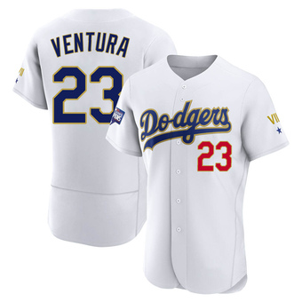 Authentic Los Angeles Dodgers Robin Ventura White/ 2021 Program Player Jersey - Gold