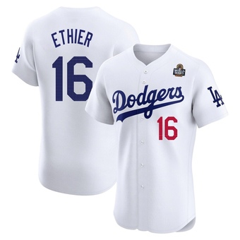 Elite Los Angeles Dodgers Andre Ethier Home 2024 World Series Jersey - White