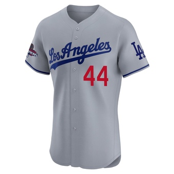 Elite Los Angeles Dodgers Andy Pages Road World Series Champions Jersey - Gray