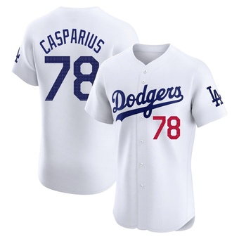 Elite Los Angeles Dodgers Ben Casparius Home Jersey - White