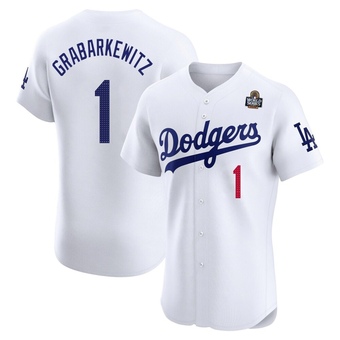 Elite Los Angeles Dodgers Billy Grabarkewitz Home 2024 World Series Jersey - White