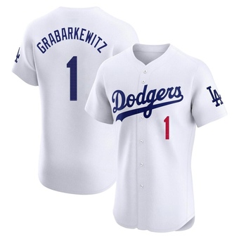 Elite Los Angeles Dodgers Billy Grabarkewitz Home Jersey - White