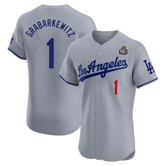 Elite Los Angeles Dodgers Billy Grabarkewitz Road 2024 World Series Jersey - Gray