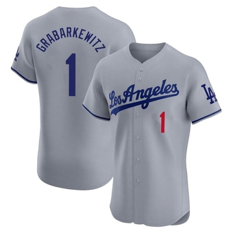 Elite Los Angeles Dodgers Billy Grabarkewitz Road Jersey - Gray