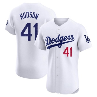 Elite Los Angeles Dodgers Daniel Hudson Home Jersey - White