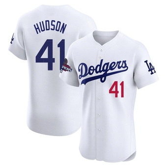 Elite Los Angeles Dodgers Daniel Hudson Home World Series Champions Jersey - White