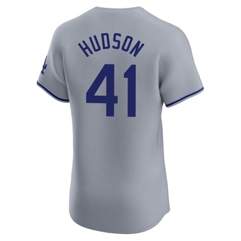 Elite Los Angeles Dodgers Daniel Hudson Road Jersey - Gray