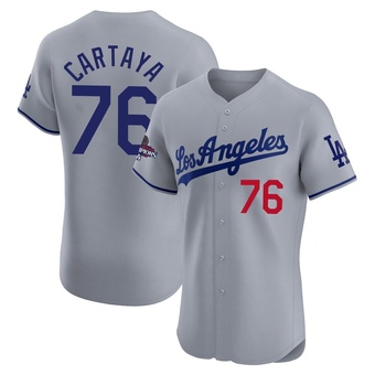 Elite Los Angeles Dodgers Diego Cartaya Road World Series Champions Jersey - Gray