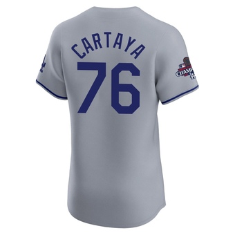 Elite Los Angeles Dodgers Diego Cartaya Road World Series Champions Jersey - Gray