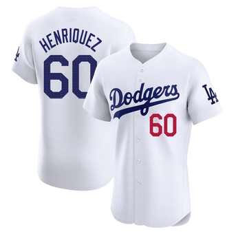 Elite Los Angeles Dodgers Edgardo Henriquez Home Jersey - White