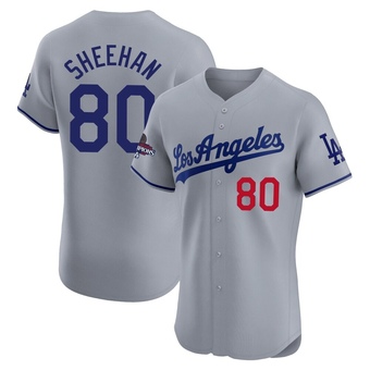 Elite Los Angeles Dodgers Emmet Sheehan Road World Series Champions Jersey - Gray