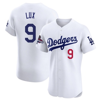 Elite Los Angeles Dodgers Gavin Lux Home World Series Champions Jersey - White