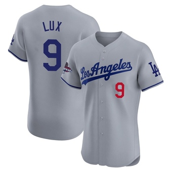 Elite Los Angeles Dodgers Gavin Lux Road World Series Champions Jersey - Gray