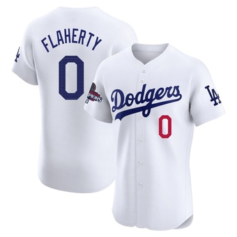 Elite Los Angeles Dodgers Jack Flaherty Home World Series Champions Jersey - White