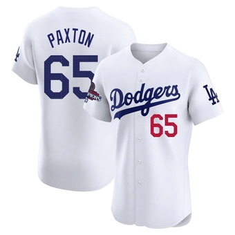 Elite Los Angeles Dodgers James Paxton Home World Series Champions Jersey - White