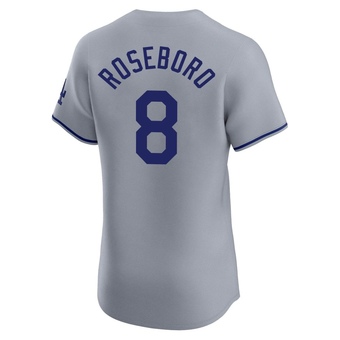 Elite Los Angeles Dodgers John Roseboro Road Jersey - Gray