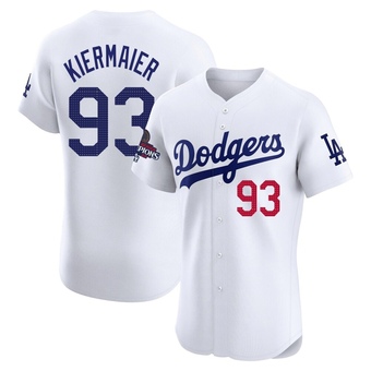 Elite Los Angeles Dodgers Kevin Kiermaier Home World Series Champions Jersey - White