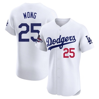 Elite Los Angeles Dodgers Kolten Wong Home World Series Champions Jersey - White