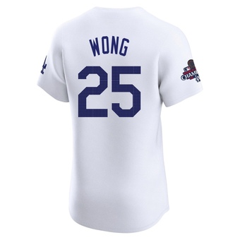 Elite Los Angeles Dodgers Kolten Wong Home World Series Champions Jersey - White