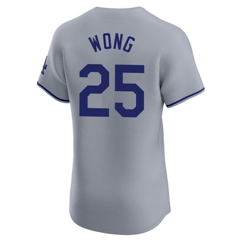 Elite Los Angeles Dodgers Kolten Wong Road Jersey - Gray