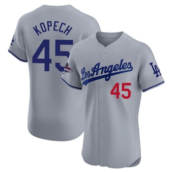 Elite Los Angeles Dodgers Michael Kopech Road World Series Champions Jersey - Gray