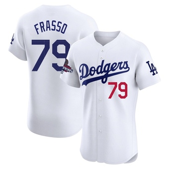 Elite Los Angeles Dodgers Nick Frasso Home World Series Champions Jersey - White