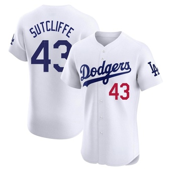 Elite Los Angeles Dodgers Rick Sutcliffe Home Jersey - White