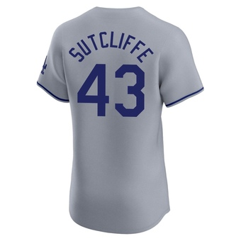 Elite Los Angeles Dodgers Rick Sutcliffe Road Jersey - Gray