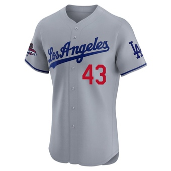 Elite Los Angeles Dodgers Rick Sutcliffe Road World Series Champions Jersey - Gray