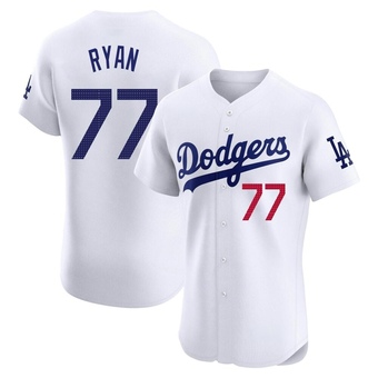 Elite Los Angeles Dodgers River Ryan Home Jersey - White