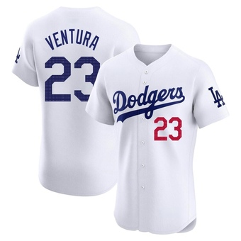 Elite Los Angeles Dodgers Robin Ventura Home Jersey - White