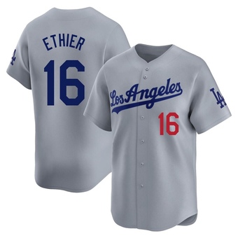 Limited Los Angeles Dodgers Andre Ethier Away Jersey - Gray