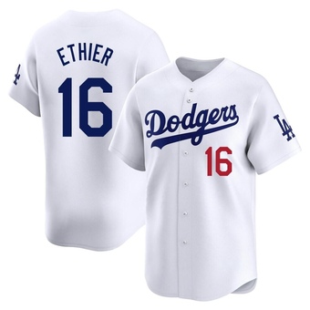 Limited Los Angeles Dodgers Andre Ethier Home Jersey - White