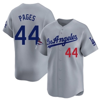 Limited Los Angeles Dodgers Andy Pages Away World Series Champions Jersey - Gray