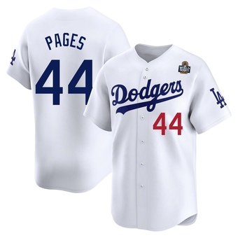 Limited Los Angeles Dodgers Andy Pages Home 2024 World Series Jersey - White