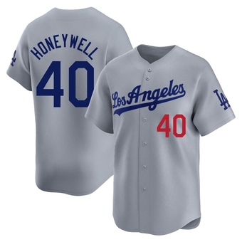 Limited Los Angeles Dodgers Brent Honeywell Away Jersey - Gray